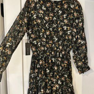 Black Tap floral skater dress